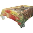 thumbnail image 4 of YAZAOO Square Tablecloth Rabbit on Easter Basket Pattern Tableclothes, 4 of 9