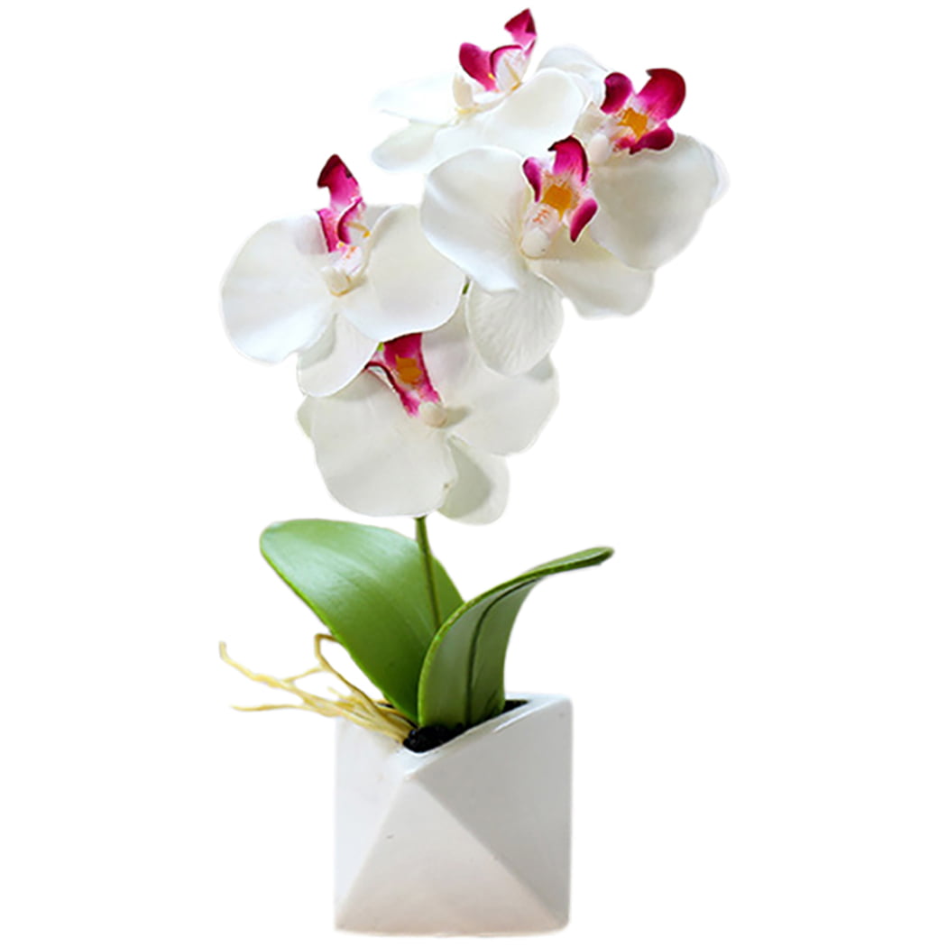 Fleur d'orchidée artificielle en soie en pin faux phalaenopsis Fleur  Accueil Décor de mariage | Walmart Canada