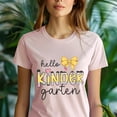 thumbnail image 4 of First Day of School Kindergarten Teacher Shirt – Hello Kindergarten T-Shirt, CarolinaBlue, Size L, 4 of 5