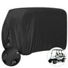 4 Passenger Golf Cart Cover Quality Heavy Duty fits Easy EZ GO Yamaha Club Car Tomberlin Weather Proof Weatherproof UV Protection Dust Playthru Black Silver tan
