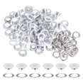 thumbnail image 1 of Unique Bargains 100PCS Grommets Eyelets 2/5 Inch (10mm) ID Hole Metal Self Backing Eyelet with Washers for Leather White, 1 of 7