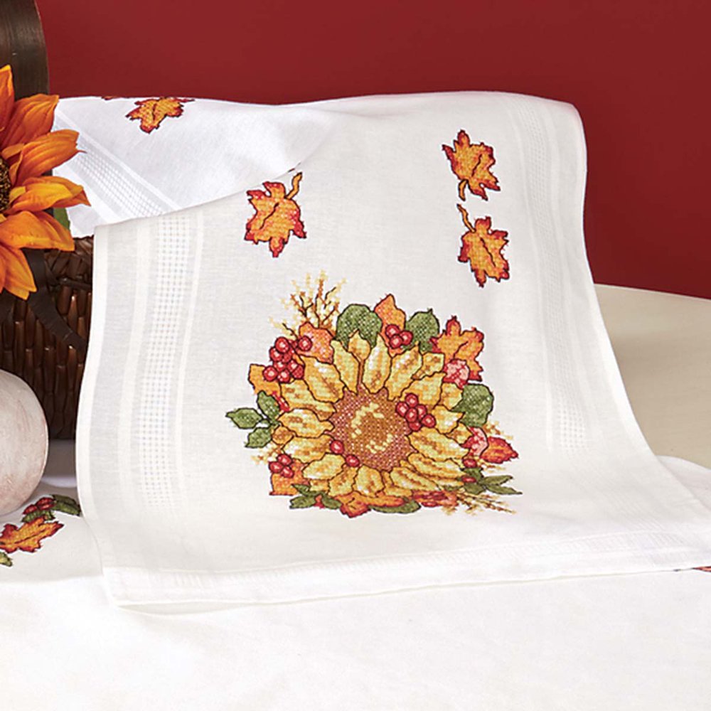 Herrschners® Autumn Table Runner Stamped Cross-Stitch Kit - Walmart.com