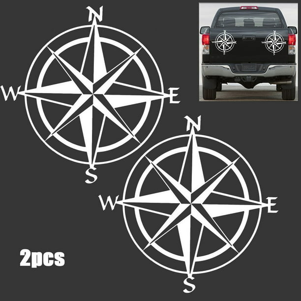 smart Snestorm svag 2X Car Compass Vinyl Graphic Sticker For Rv Off-Road Vehicle Camper Style -  Walmart.com