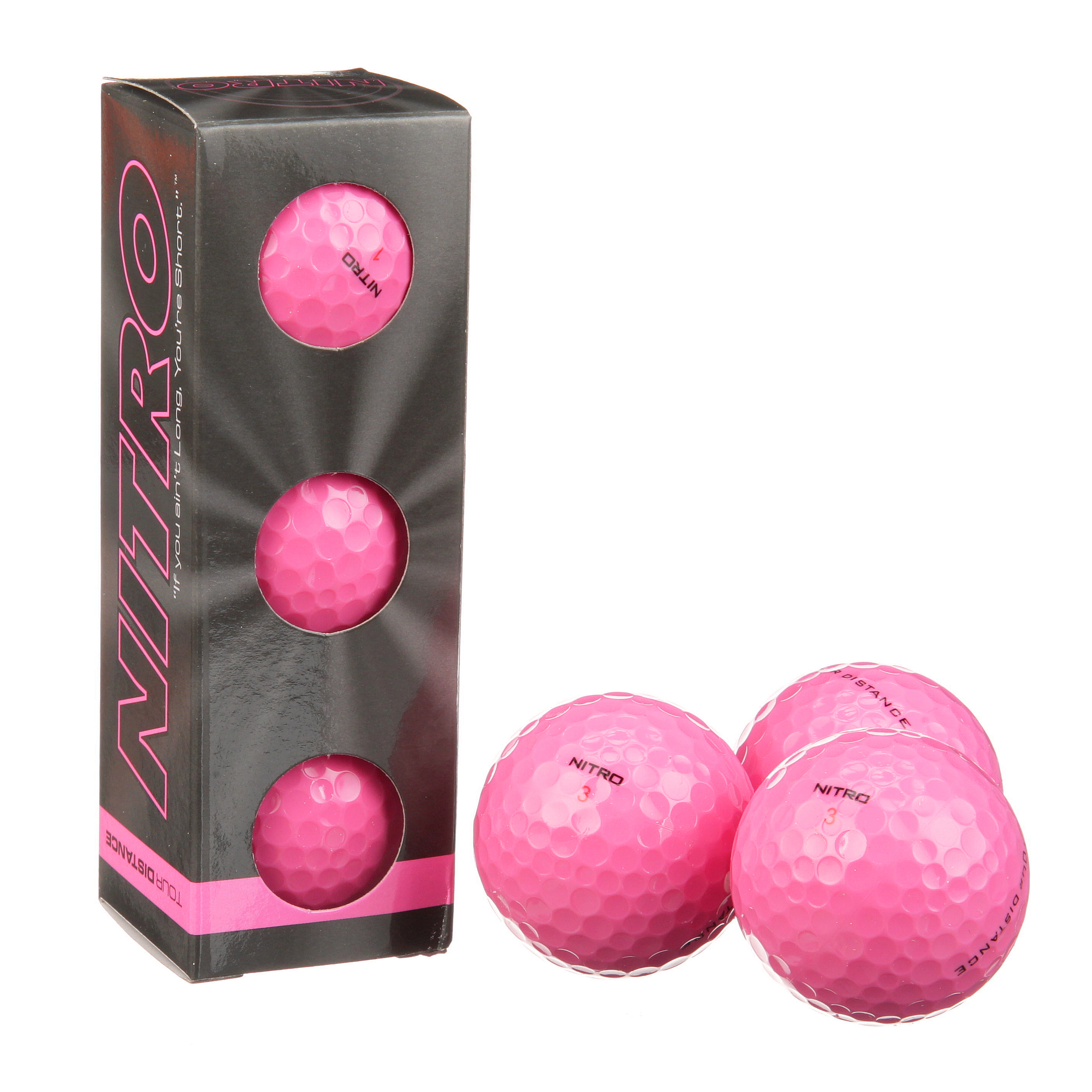 Nitro Golf Tour Distance Golf Balls, Pink, 12 Pack - image 5 of 5