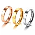thumbnail image 2 of K-KED Men and Women's Simple Smooth Couple Stainless Steel Delicate Jewelry Rings Size 5-11-5-Silver, 2 of 9