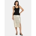 thumbnail image 2 of Time and Tru Women's Sequin Skirt with Side Slit, Sizes XS-XXXL, 2 of 5