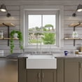 thumbnail image 4 of ALFI brand AB3018SB-W 30" White Smooth Apron Solid Thick Wall Fireclay Single Bowl Farm Sink, 4 of 10
