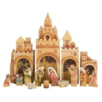 Nativity Village Set - Sets for Christmas Indoor - Manger Scene Decorations - Christmas Nativity - Holy Family Scene - (15 PC Set)