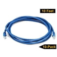 thumbnail image 1 of Cable de red Ethernet Patch Cat5e ImbaPrice 10' paquete de 10 azul, 1 of 2