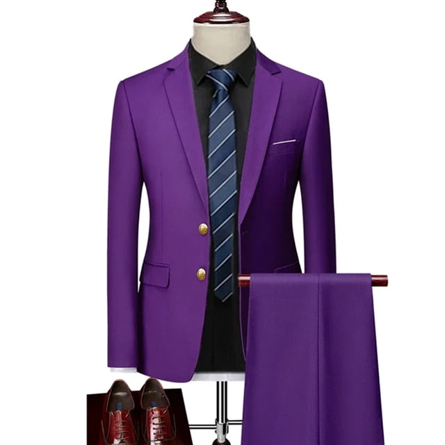Traje de 2 piezas para hombre, conjunto de Blazers, pantalones clásicos de negocios, vestido de novia Formal para novio, talla grande, traje de alta calidad 6XL