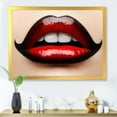 thumbnail image 3 of Designart 'Woman Lips With Red and Black Lipstick' Modern Framed Art Print, 3 of 4