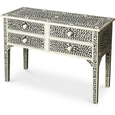 Butler Vivienne Black Bone Inlay Console Table Com Butler Vivienne Black Bone Inlay