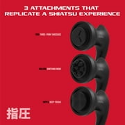 FitRx Handheld Shiatsu Neck and Back Massager with Multiple Speeds and Attachments