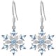 thumbnail image 1 of Pendientes para mujer mamá mujer imitación zafiro con incrustaciones de copo de nieve cuelgan pendientes de gancho joyería de boda declaración de regalo, 1 of 5