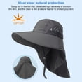 thumbnail image 2 of Sombrero de pesca al aire libre con malla de protección del cuello para caminar gris claro gris claro, 2 of 6