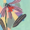 thumbnail image 2 of Wang, Melissa 12x12 Black Ornate Wood Framed with Double Matting Museum Art Print Titled - Corner Flower I, 2 of 4