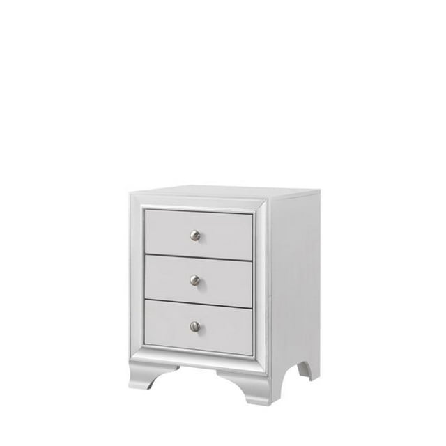 B9111 Table de Nuit - Blanc, 25 x 19 x 17 Po.
