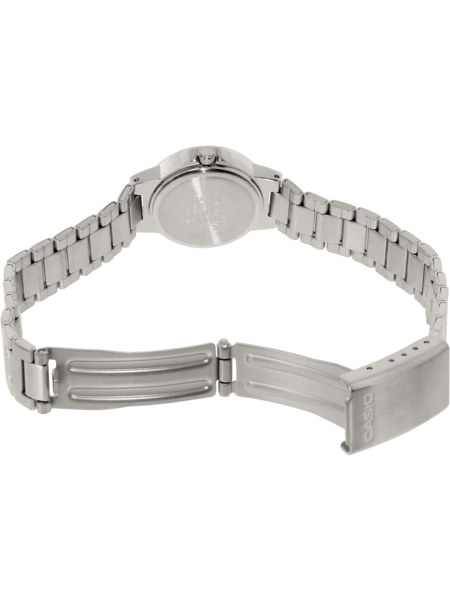 Casio Stainless Steel Ladies Blue Analog Metal Silver Watch LTP-1177A-2A