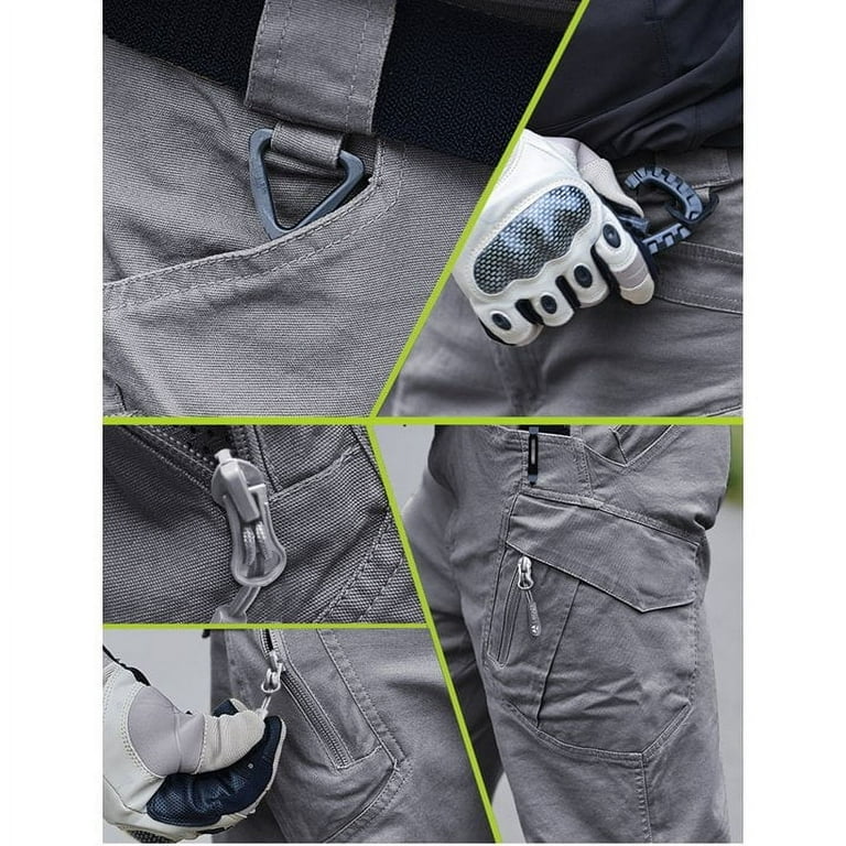 FEDTOSING Relaxed Work Cargo Pants Outdoor Mens Pant Gray,Size 42