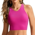 thumbnail image 2 of Women's Racerback Bikini Tops Swimsuit Top Sports Padded Bathing Suit Swimwear Underwire Full Coverage Push Up Swim Crop, 2 of 4