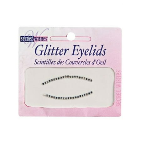 Women's  Silver Glitter Jewel Costume Eyelids