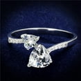 thumbnail image 1 of Alamode TS271-8 Women Rhodium 925 Sterling Silver Ring with AAA Grade CZ in Clear - Size 8, 1 of 1