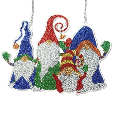 

Christmas Rhinestone Acrylic Pendant Christmas Wall Hanging Art Crafts Ornament Decoration for Door Home Window