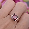 thumbnail image 6 of HeartsAndYou 1ct Natural Red Garnet Engagement Ring Bezel Set Solitaire 14k SOLID Rose Gold, 6 of 9