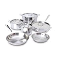 thumbnail image 1 of All-Clad D3 3-Ply Stainless Steel Cookware Set 10 Piece Induction Oven Broil Safe 600F Pots and Pans, 1 of 7