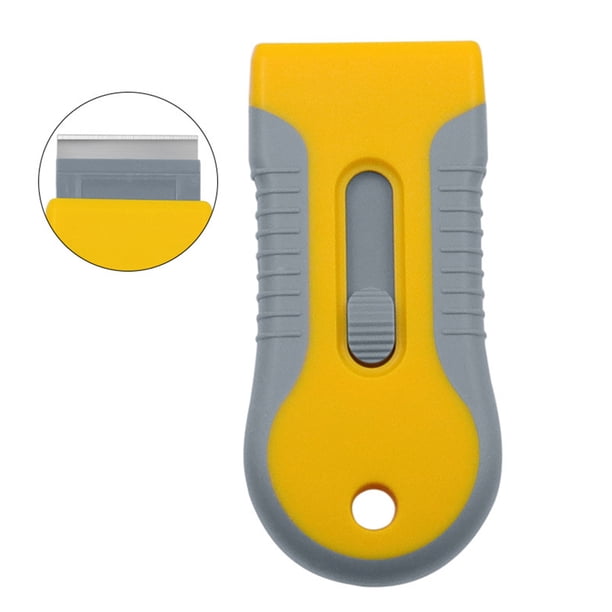 Raspador de plástico con cuchilla de afeitar para pintura, pegamento adhesivo, raspador con 10 hojas