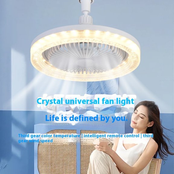 10.2 Inch Ceiling Fan With Light Low Profile Flush Mount Ceiling Fan With 3 Color Temperature Dimmable Led Fandelier For Bedroom Livingroom(White 3)
