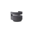 thumbnail image 5 of SAFAVIEH Couture Edgar Modern Velvet Solid Swivel Armchair, Dark Grey/Black, 5 of 5