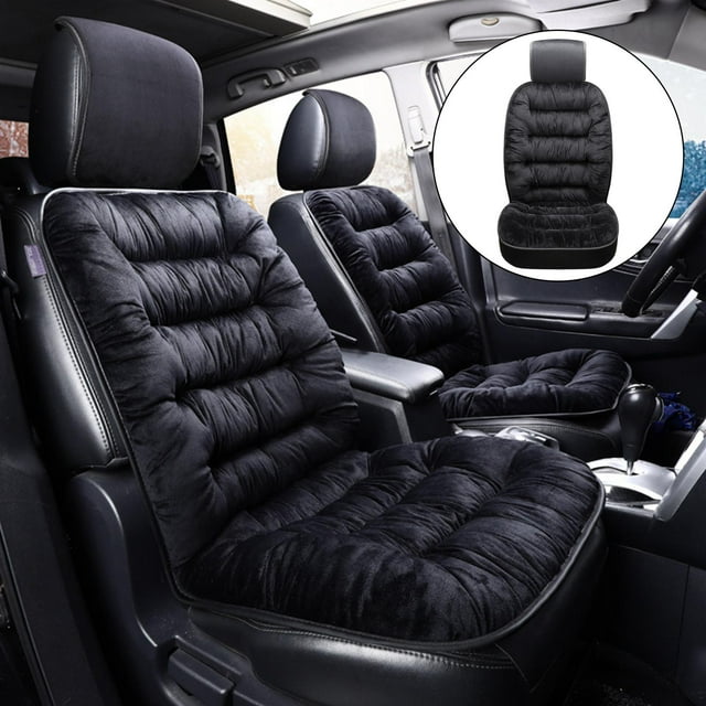 Funda universal para asiento de coche, cálida alfombrilla protectora con , se la la adaptaciónción a vehículos, asientos, piezas interiores, Negro