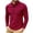 Wine, variant on qafoshin Pullover Workout Tops for Men Breathable Stand-up Button Long Sleeve Fall Shirts