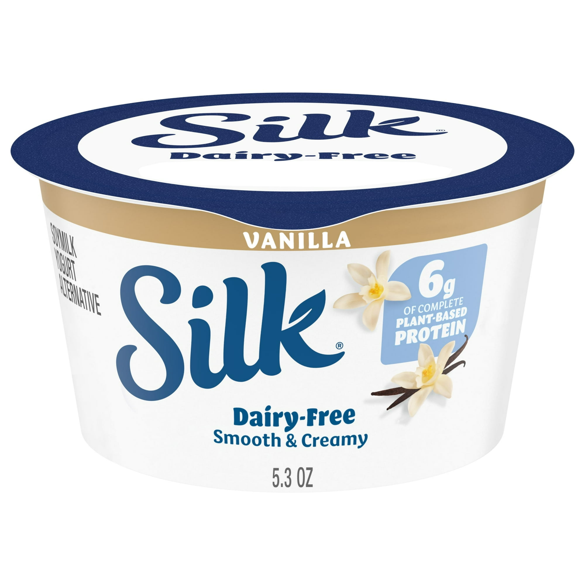 Silk Dairy Free, Vanilla Plant Based, Soy Milk Yogurt Alternative Container, 5.3 oz