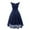 Navy, variant on Womens Floral Lace Homecoming Dresses Sexy Sleeveless Vneck Vintage Elegant Cocktail Dress Wedding Guest Formal Dress