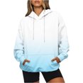 thumbnail image 1 of ICHUANYI Clearance Women's Casual Fall And Winter Long-Sleeved Fashion Printed Hooded Tops Sweatshirt(Blue, XXL) ICHUANYI WER2023081509317, 1 of 6