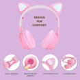thumbnail image 3 of Auriculares Bluetooth con orejas de gato BT028 Auriculares inalámbricos luminosos Auriculares deportivos estéreo, 3 of 5