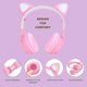 thumbnail image 3 of BT028 Cat Ear Bluetooth Headset Luminous Wireless Headphones Stereo Sports Headset, 3 of 5
