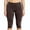 Brown, variant on LoTiSee Women High Waist Knee Length Stretch Capri Leggings, Premium Cotton Skin-friendly Comfortable Casual Cropped Long Tights For Daily Sports