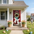 thumbnail image 1 of CaiYueKe Easter Door Curtain Spring Holiday Decorations Bunny Rabbit Egg Pattern Party Backdrop Wall Hanging Decorative Banner for Home Festival Celebration Indoor Outdoor, 1 of 7