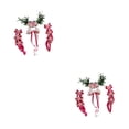 thumbnail image 3 of Cateissary 9 Pieces Wedding Car Decorations Kit Bows Flower Silk Ribbon Set rosa melocotón 2Conjunto, 3 of 6
