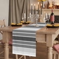 thumbnail image 2 of Gray Vertical Stripes 48 Inch Table Runner, Retro Simple Neutral Abstract Lines Farmhouse Dresser Scarf Cotton & Linen Tablerunner for Dining/Kitchen Island/Holiday Party Décor 13" x 48", 2 of 9