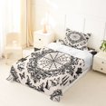 thumbnail image 5 of Homewish Spider Web Skull Twin Sheets,Grunge Goth Damask Bedding,Cream,Halloween Bed Set,3 Pieces,1 Fitted Sheet and 1 Pillowcase, 5 of 6