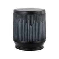 Kline 17.5" Mid-Century Modern Brutalist Accent Table , Wash Black