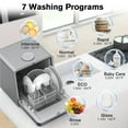thumbnail image 6 of Advwin Upgraded Portable Countertop Dishwasher with 7 Washing Programs, 5L Water Tank, 360° Dual Spray, Air Dry & Baby Care for Apartments & RVs, No Installation Needed,Stellar Carbon, 6 of 7