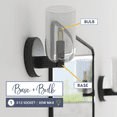 thumbnail image 5 of Prominence Home Hansley Matte Black 1-Light Wall Sconce with Clear Glass, 5 of 15