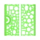 thumbnail image 2 of Juego de regla geométrica y transportador - Herramienta de dibujo de plástico de 7,59" con patrones multifuncionales para arte, diseño y medición, 2 of 5