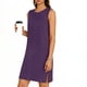 thumbnail image 2 of TaTaai Women's Sleeveless Slip Dress Solid Color Round Neck Casual Side Slit Pullover Dress Lightweight Stretchy Polyester Blend Gift, 2 of 6