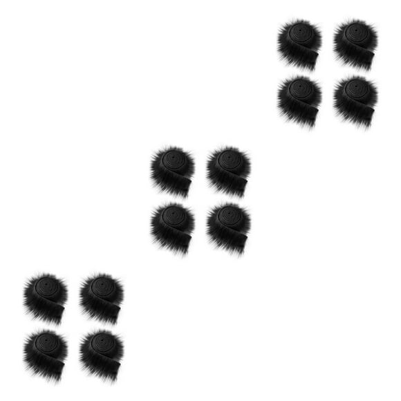 Billuyoard 4 Roll Soft Faux Fabric Fuzzy Furry Wide Costume Decor 9cmx6m Christmas Type1